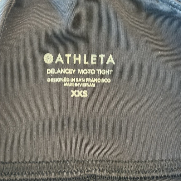 Athleta Women's Black Delancey Moto Tights New‎ with Tags Size XXS - Picture 5 of 11